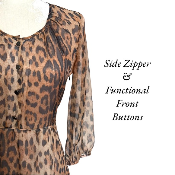 Cremieux Leopard Dress | Size 2 - Picture 4 of 11